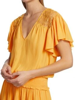 Ramy Brook Mia Flutter-Sleeve Top -Hot Sale Ramy Brook Store unnamed file 579
