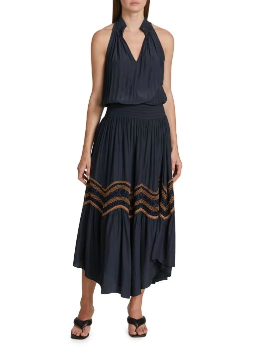 Ramy Brook Alexis Embroidered Smocked Midi-Dress 5 Ramy Brook Alexis Embroidered Smocked Midi-Dress - Image 3