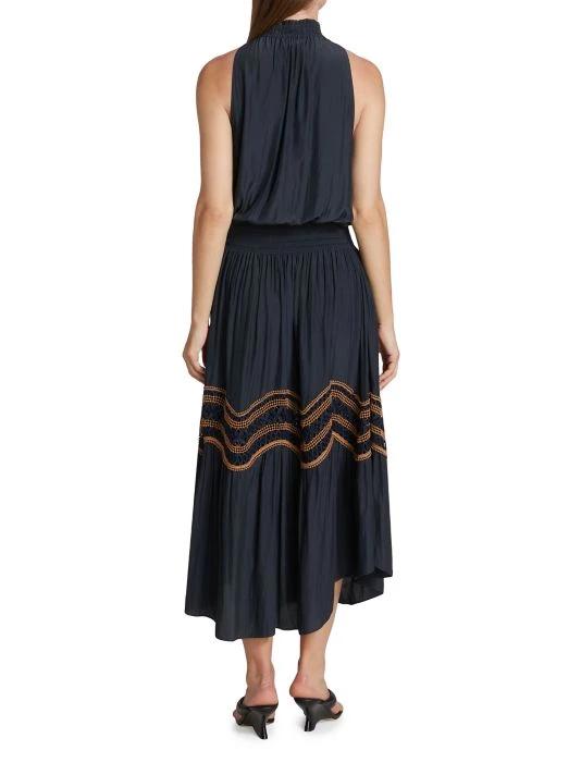 Ramy Brook Alexis Embroidered Smocked Midi-Dress 7 Ramy Brook Alexis Embroidered Smocked Midi-Dress - Image 5
