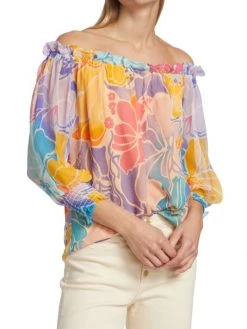 Ramy Brook Addison Silk Off-The-Shoulder Top -Hot Sale Ramy Brook Store unnamed file 650
