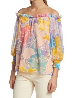 Ramy Brook Addison Silk Off-The-Shoulder Top -Hot Sale Ramy Brook Store unnamed file 651