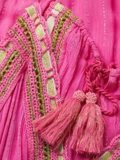 Ramy Brook Amy Crochet-Trim Tassel Maxi Dress -Hot Sale Ramy Brook Store unnamed file 666