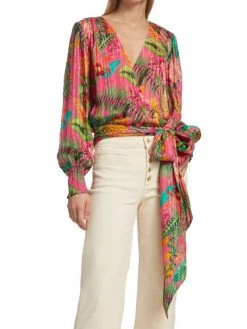 Ramy Brook Quentin Printed Wrap Top -Hot Sale Ramy Brook Store unnamed file 683