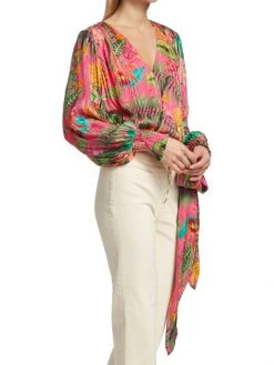 Ramy Brook Quentin Printed Wrap Top -Hot Sale Ramy Brook Store unnamed file 684