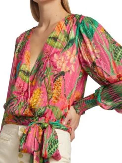 Ramy Brook Quentin Printed Wrap Top -Hot Sale Ramy Brook Store unnamed file 686
