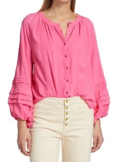 Ramy Brook Tina Puff-Sleeve Blouse -Hot Sale Ramy Brook Store unnamed file 697