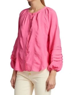 Ramy Brook Tina Puff-Sleeve Blouse -Hot Sale Ramy Brook Store unnamed file 698