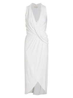Ramy Brook Monaco Draped Midi-Dress