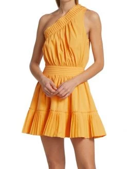 Ramy Brook Helga One-Shoulder Pleated Minidress -Hot Sale Ramy Brook Store unnamed file 736