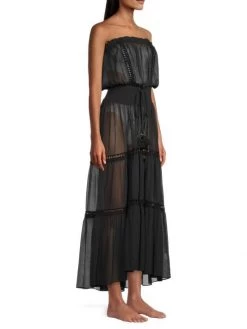 Ramy Brook Rae Sheer Smocked Coverup Maxi Dress -Hot Sale Ramy Brook Store unnamed file 751