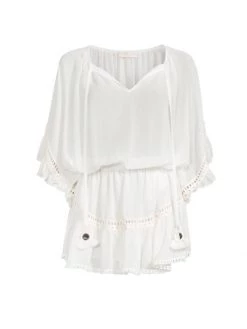 Ramy Brook Lilibet Lace-Trim Coverup