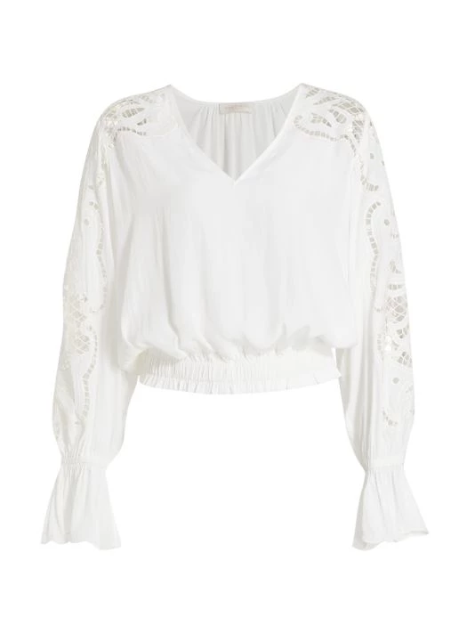 Ramy Brook Aurelie Lace Sleeve Blouse 3 Ramy Brook Aurelie Lace Sleeve Blouse
