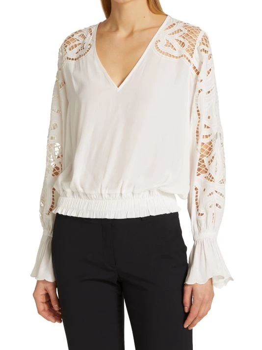 Ramy Brook Aurelie Lace Sleeve Blouse 5 Ramy Brook Aurelie Lace Sleeve Blouse - Image 3