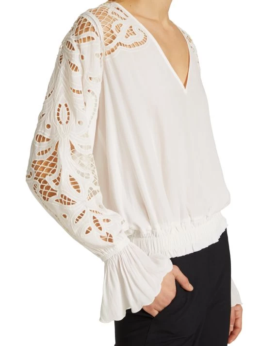Ramy Brook Aurelie Lace Sleeve Blouse 8 Ramy Brook Aurelie Lace Sleeve Blouse - Image 6