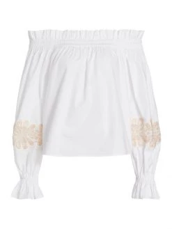Ramy Brook Quinn Embroidered Top