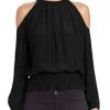 Ramy Brook Lauren Cold-Shoulder Smocked Top