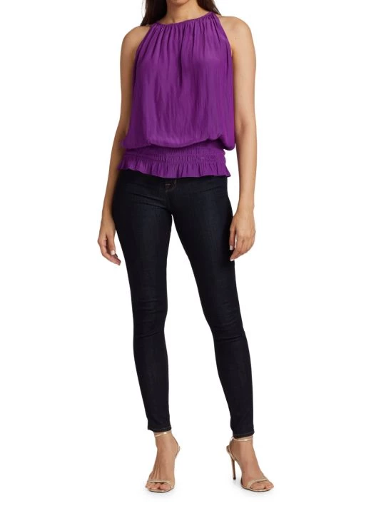 Ramy Brook Lauren Sleeveless Top Navy 4 Ramy Brook Lauren Sleeveless Top Navy - Image 2