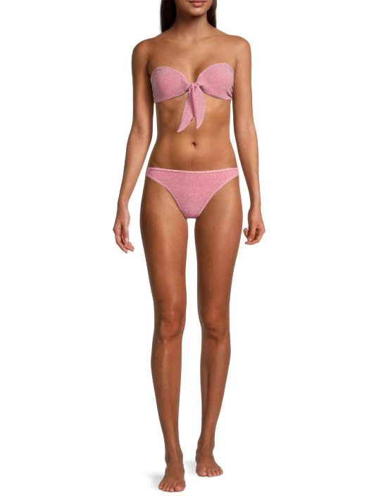 Ramy Brook Sparkle Isla Bikini Bottom Pink 4 Ramy Brook Sparkle Isla Bikini Bottom Pink - Image 2