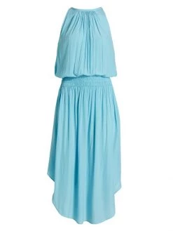 Ramy Brook Audrey Blouson Midi-Dress Sky -Hot Sale Ramy Brook Store unnamed file 886