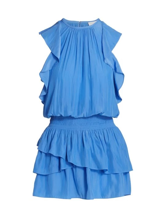 Ramy Brook Rooney Flutter-Sleeve Mini Dress Zinnia 3 Ramy Brook Rooney Flutter-Sleeve Mini Dress Zinnia