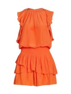 Ramy Brook Rooney Flutter-Sleeve Mini Dress Zinnia 9 Ramy Brook Rooney Flutter-Sleeve Mini Dress Zinnia -Hot Sale Ramy Brook Store unnamed file 892