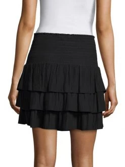 Ramy Brook Allison Tiered Miniskirt Opal Pink -Hot Sale Ramy Brook Store unnamed file 895