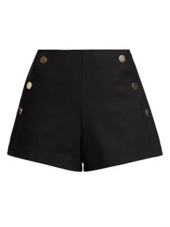 Ramy Brook Drew Button Detail Shorts Black -Hot Sale Ramy Brook Store unnamed file 902