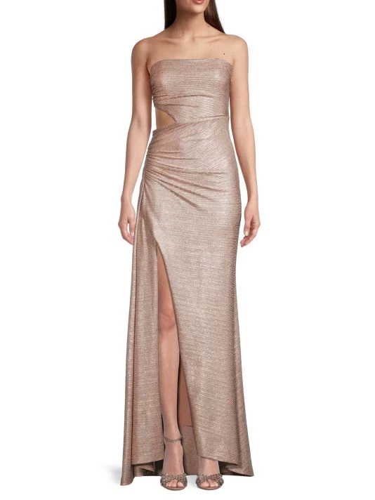 Ramy Brook Gladys Metallic Pleat Maxi Dress 5 Ramy Brook Gladys Metallic Pleat Maxi Dress - Image 3