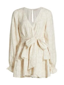 Ramy Brook Jolie Linen Floral Mini Dress
