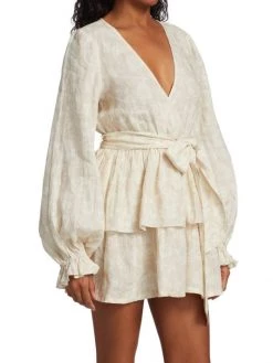 Ramy Brook Jolie Linen Floral Mini Dress -Hot Sale Ramy Brook Store unnamed file 985