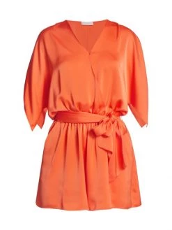 Ramy Brook Rupert Tie Waist Romper